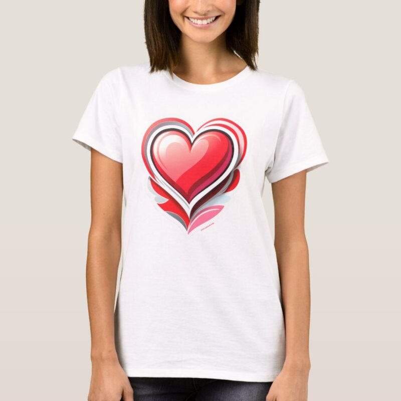 Valentines Heart Women's Basic T-Shirt